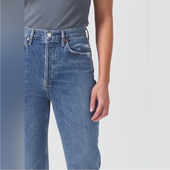 Agolde Riley Jeans High Rise Crop 27 - Picture 4 of 13